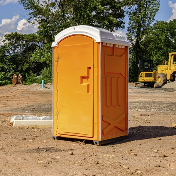 how often are the porta potties cleaned and serviced during a rental period in Emmet County